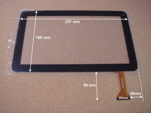 Vitre tactile 10" pour tablette MEMUP Slidepad NG116DC (version 50pin) - 15556