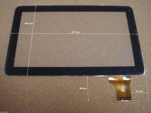 Vitre tactile 10" por tablette TAKARA MID101 (version GT1010PD035) - 17311