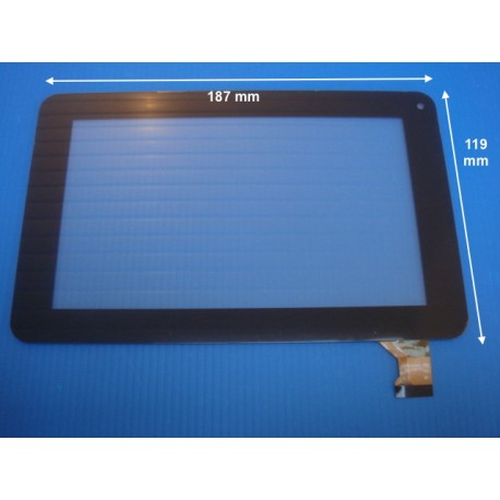 Vitre tactile  noire pour tablette 7 pouces (30 pin) Version 119mm